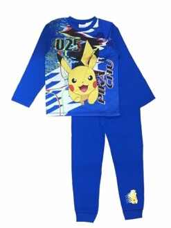 Pyjama bleu avec Pikachu pour enfant.