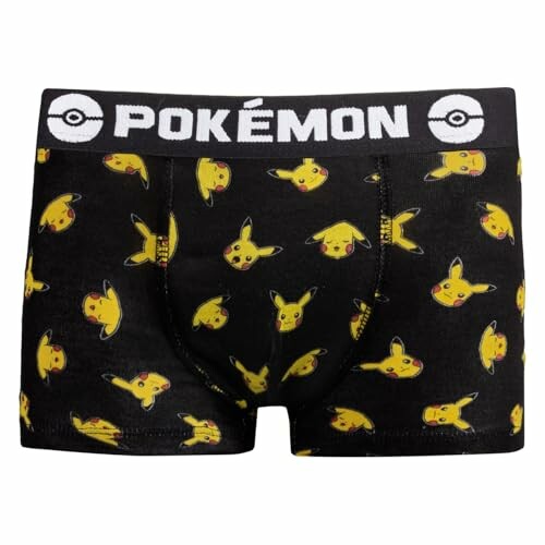 Caleçon noir avec motifs Pikachu de Pokémon