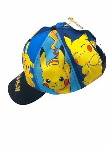 Casquette bleue avec motif Pikachu