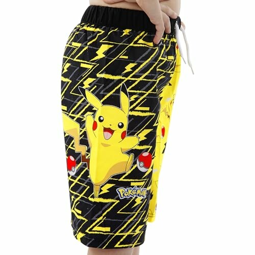 Shorts Pikachu Pokémon pour enfants.