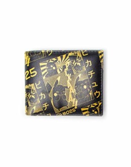 Portefeuille Pikachu avec motif jaune et noir