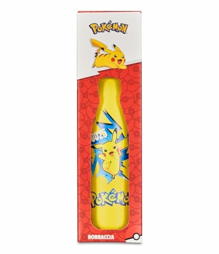 Bouteille d'eau Pokémon avec Pikachu sur l'emballage