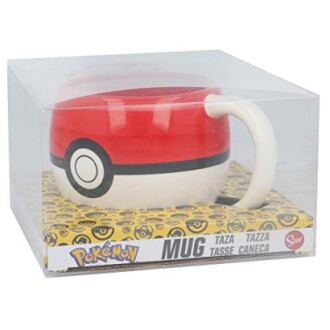 Mug en forme de Pokéball dans une boîte