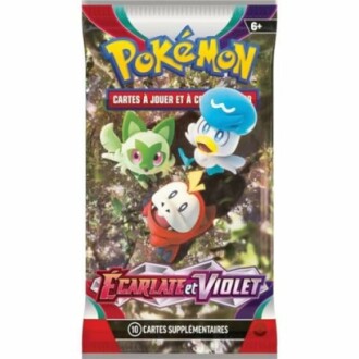 Paquet de cartes Pokémon Écarlate et Violet.