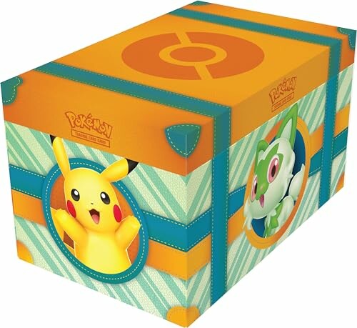 Boîte de rangement Pokémon avec Pikachu et un autre personnage