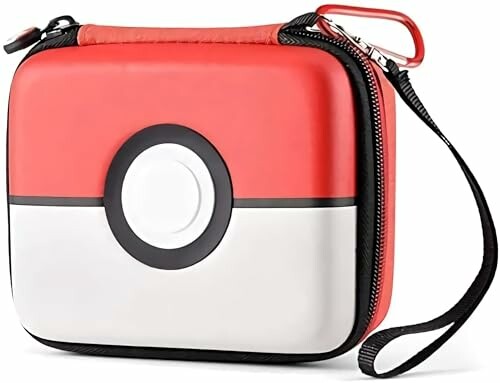 Boîte de transport rouge et blanche inspirée de Pokémon