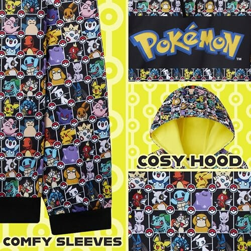 Vêtements à thème Pokémon avec personnages colorés