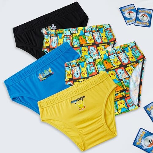 Sous-vêtements pour enfants avec motifs Pokémon.
