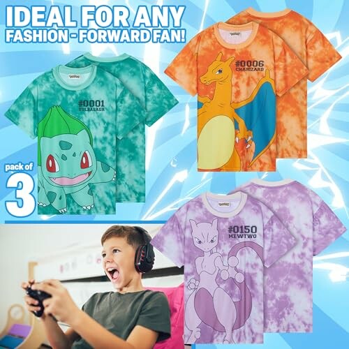 T-shirt Pokémon Garçon Adolescents Pikachu