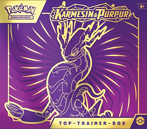 Boîte de jeu de cartes Pokémon Karmesin et Purpur