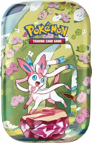 Boîte de jeu de cartes Pokémon avec une illustration de Sylveon.