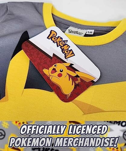 T-shirt Pokémon avec Pikachu et étiquette officielle