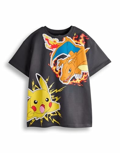 T-shirt avec Pikachu et Dracaufeu