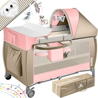 Parc pour bébé portable avec accessoires et animaux suspendus