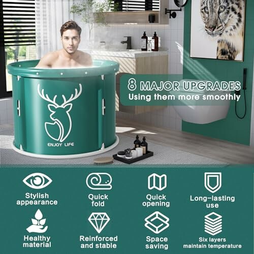 Baignoire à glace portable pliable