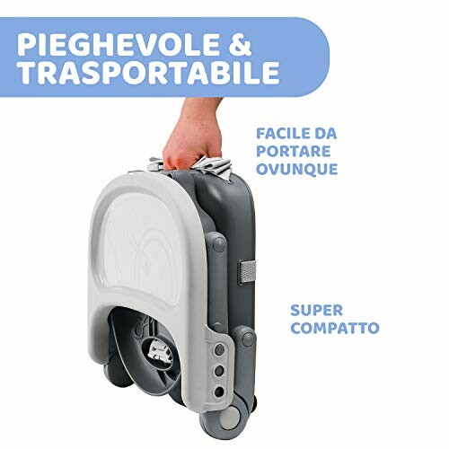 Siège pliable et portable tenu par une main.