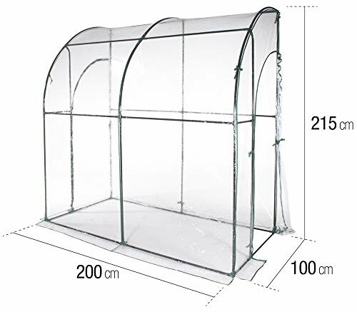 Serre portable transparente avec dimensions