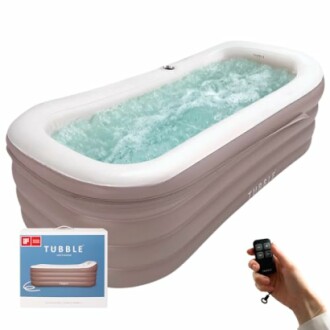 Baignoire gonflable portable avec télécommande.
