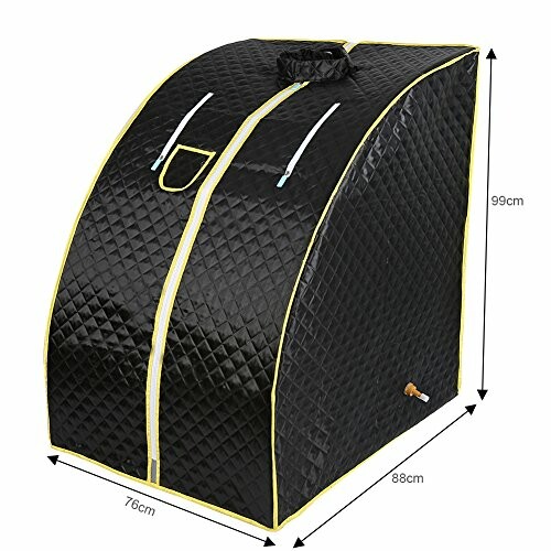 Tente de sauna portable noire avec fermeture éclair