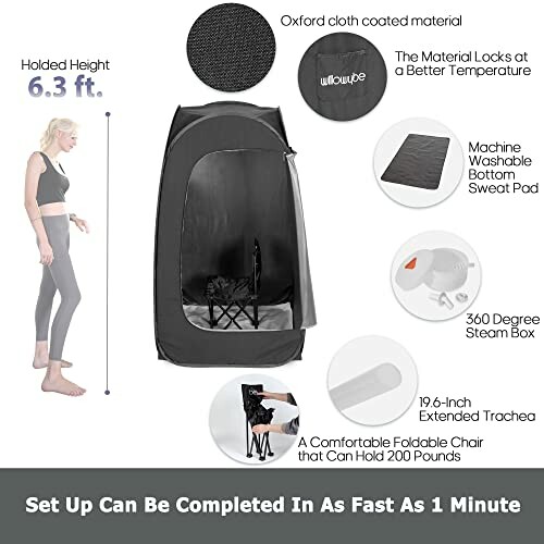 Tente sauna vapeur portable avec accessoires