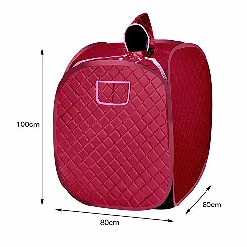 Tente de sauna portable rouge avec mesures