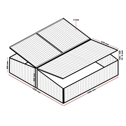 Schéma de dimensions d'un lit de jardin surélevé