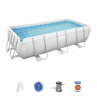 Piscine hors sol rectangulaire avec accessoires