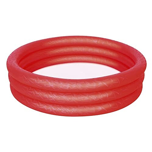 Petite piscine gonflable rouge pour enfants.