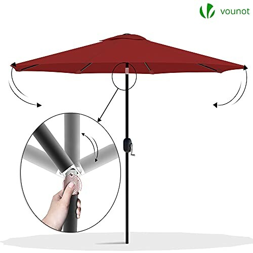 Parasol Inclinable Vounot 270cm