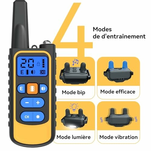 Collier d'entraînement avec quatre modes.