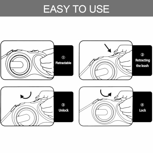 Instructions d'utilisation pour laisse rétractable.