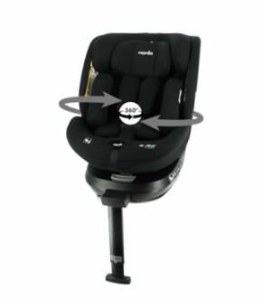 Siège auto rotatif pour enfant avec base pivotante.