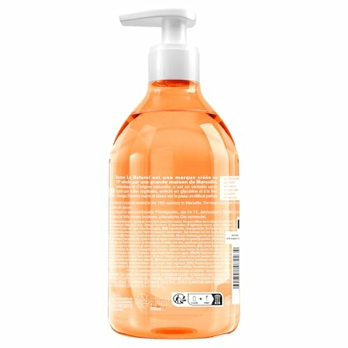 Savon liquide en bouteille avec pompe, 500 ml