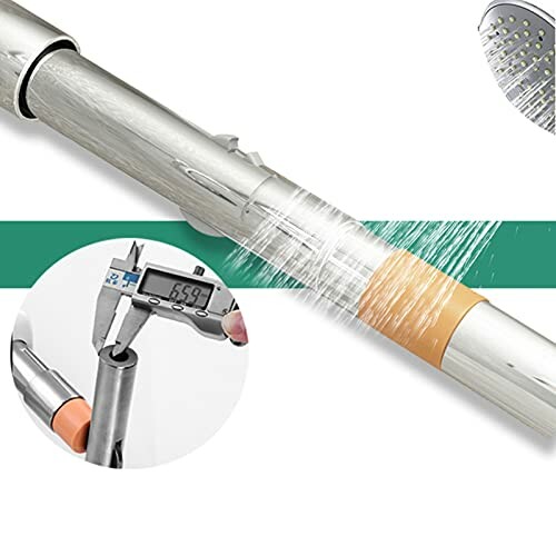 Tube de douche en métal avec mesure numérique