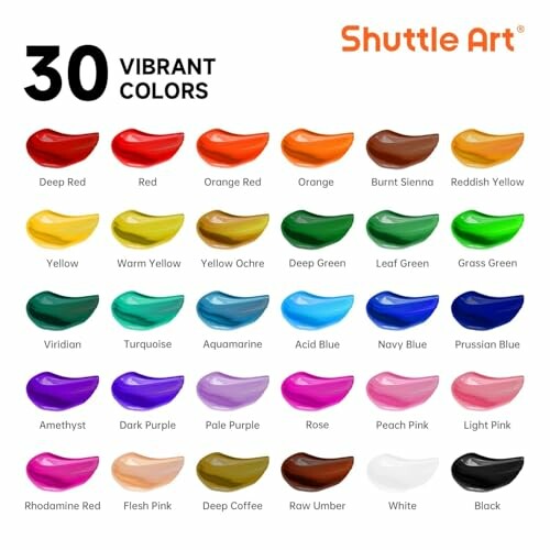 Shuttle Art 33PCS Set Peinture Acrylique