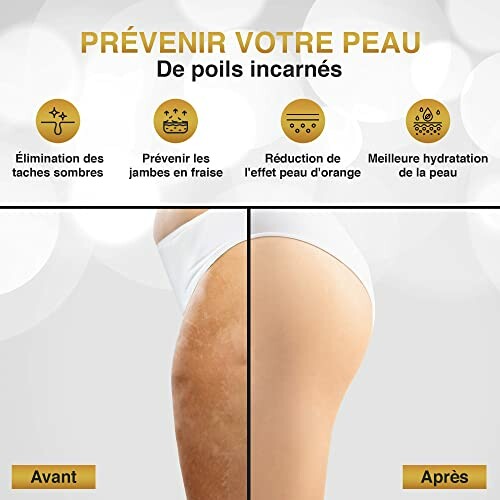 Image montrant les bienfaits des soins de la peau avant et après.