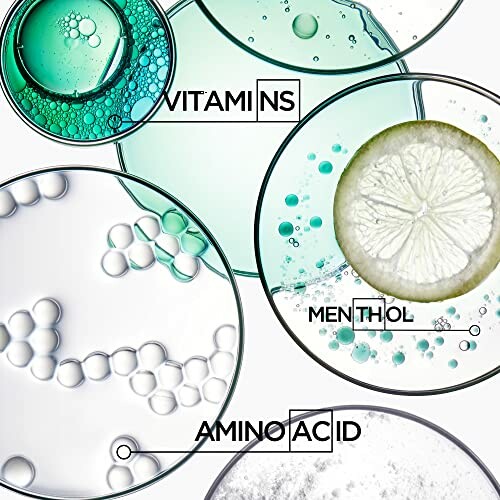 Ingrédients de soin de la peau dans des boîtes de Pétri