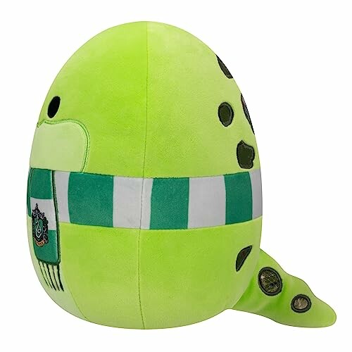 Peluche serpent vert avec écharpe de Serpentard