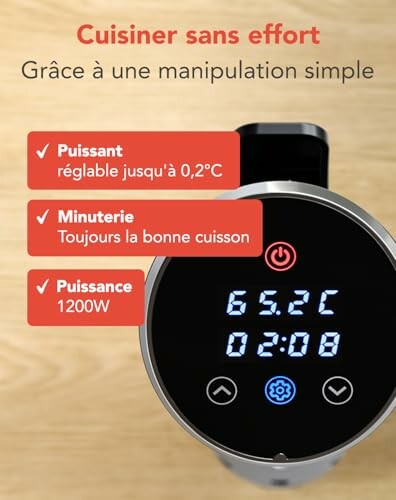Appareil de cuisson sous vide avec écran numérique