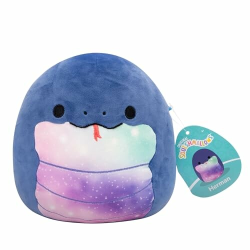 Peluche serpent Squishmallow avec couleurs dégradées