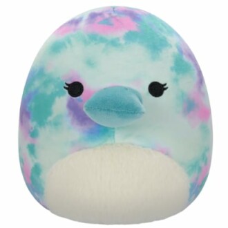 Peluche d'oiseau tie-dye colorée et douce