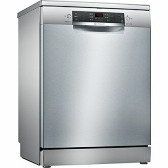 Lave-vaisselle en acier inoxydable moderne.