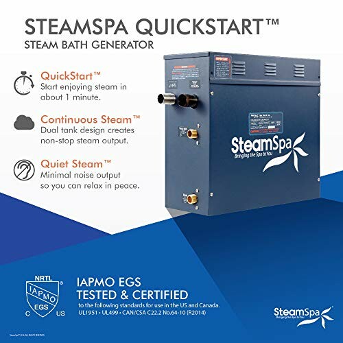 Générateur de bain vapeur SteamSpa avec caractéristiques