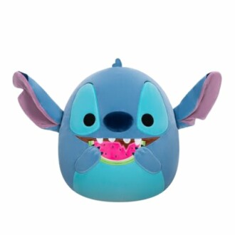 Jouet en peluche Stitch tenant une pastèque.