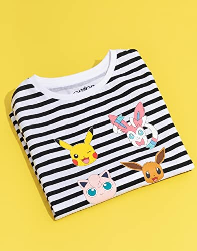 T-shirt rayé avec personnages Pokémon