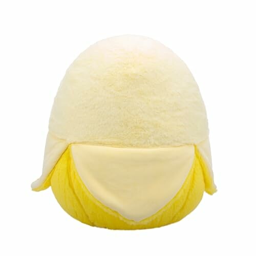 Jouet en peluche de banane vu de dos.