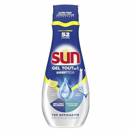 Gel Lave-Vaisselle Sun Tout En 1 Expert Plus Citron