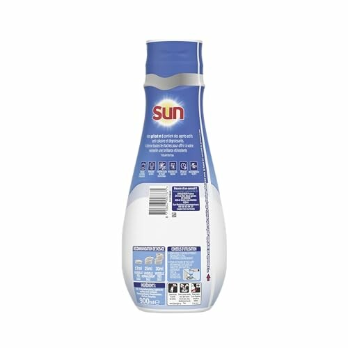 Bouteille de liquide de rinçage pour lave-vaisselle Sun.