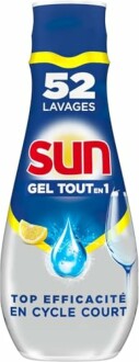 Bouteille de gel lave-vaisselle Sun pour 52 lavages
