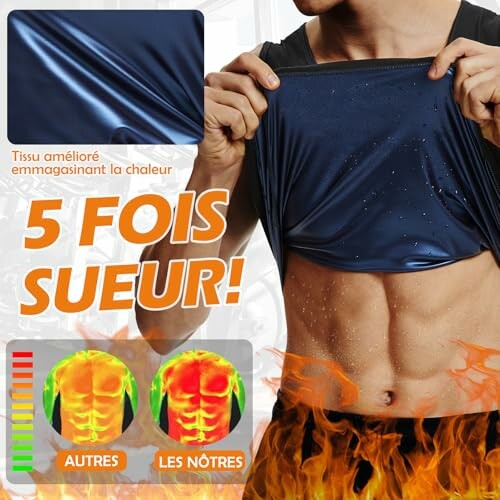 Kiiwah Gilet de Sueur de Sauna pour Hommes
